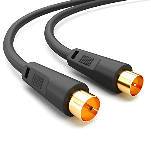 Il cavo con connettori placcati in oro ha una treccia a 128 fili - 100% schermato BZT/CE - >100dB 2x Schermatura - attenuazione ca. 2 dB