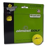 Best Practice Golf Balls on The Planet. Perfect for Golf Training. Solid Contact for Great Feedback. Limited Flight for Backyard use. Safe for Indoors. by AlmostGolf (10 Pack Yellow)