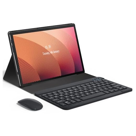 Xixaomiro 3 em 1 Tablet, 10.1 Polegada Android 13 Tablet 1920x1200 Tela Processador Octa-Core 8GB+256GB, 13MP/8MP Câmera 8000mAh WIFI Versão Com Teclado,Capa, Rato (Cinza)