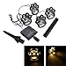 Produktbild KIHUGL 4 Stück solarbetriebene LED-Leuchten, Hund Haustier Tierpfoten Lampe Außenlandschaftsbeleuchtung für Rasen Dekor Gartenarbeit Warm White