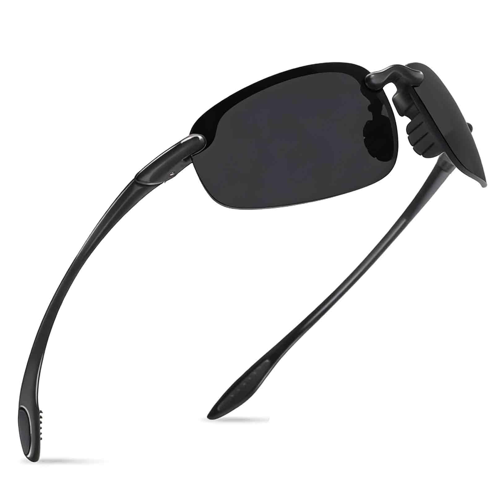 WISTON Occhiali da sole sportivi polarizzati per uomo donna Tr90 Montatura senza montatura per corsa pesca baseball guida W8001