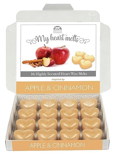 Apple Cinnamon Wax Melts - 16 x 5g Cinnamon and Apple Scented Wax Melts in a Presentation Box - Spotless Leopard