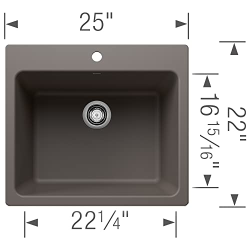 BLANCO LIVEN SILGRANIT Drop-In/Undermount Utility Laundry Sink by BLANCO - Used condition - Image 3