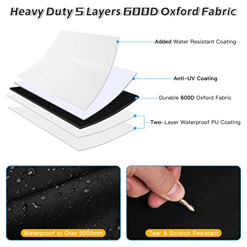 image for WardWolf Snow Blower Cover, Fit Most Electric Two Stage Snowblowers, 6