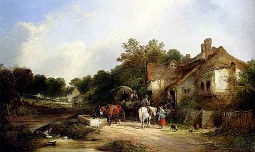 Affiche de Arts William Shayer pour créer une ambiance bistrot chic au salon