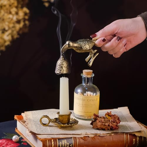 NIKKY HOME Gold Candle Snuffer, Vintage Bird Decor Candle Extinguisher, Decorative Metal Wick Flame Snuffer Candle Accessory