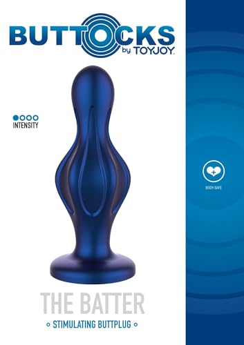 The Batter Buttplug Azul ToyJoy plug en silicone bleu pour stimulation anale confortable - 4