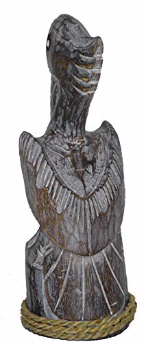 Estatua de Pelícano Tallada en Madera 10 Pulgadas miniatura 2
