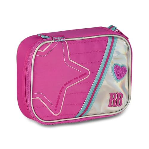 Rebecca Bonbon Estojo Box Escolar, Rosa, Capacidade para 100 Canetas