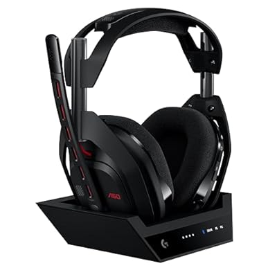 Logitech G Astro A50 LIGHTSPEED para gaming Auriculares inalámbricos + estación base Gen 5 PRO-G GRAPHENE cambio entre 3 sistemas USB-C a Xbox PS5 PC/Mac o Nintendo Switch Bluetooth - Negro