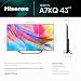 Abbildung Hisense 43A7KQ 108cm (43 Zoll) Fernseher, 4K QLED Smart TV, Quantum Dot, 60Hz, HDMI 2.0, Game Mode Plus, Dolby Vision Atmos, Bluetooth, Alexa Built-in, Anthrazit, [2023]