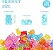 UCLEVER 200 Stück Klare Acryl-Bärenperlen, Bunte Gummibärchen-Perlen für Armbänder, Halsketten und DIY-Bastelarbeiten, Niedliche Bären-Anhänger für Schmuckherstellung