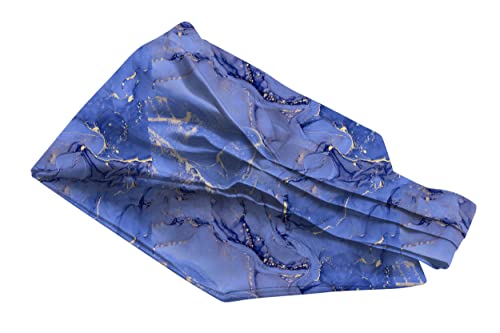 Image of BLACKSMITH Jacquard Microfiber Neckwear Ascot and Matching Pocket Square Set for Men
