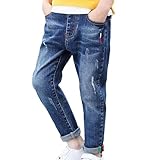 Boys Denim Cargo Joggers Slim Fit Elastic Waist Jeans Stretch Fashion Denim Pants Trousers Bottom Size 7-8 Years 10 Blue