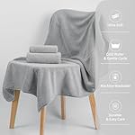 New Microfiber Bath Towel Set, 3 Piece, Oversize, Quick Dry, Lint Free, Includes Body, Hand and Face Towels - Image 4