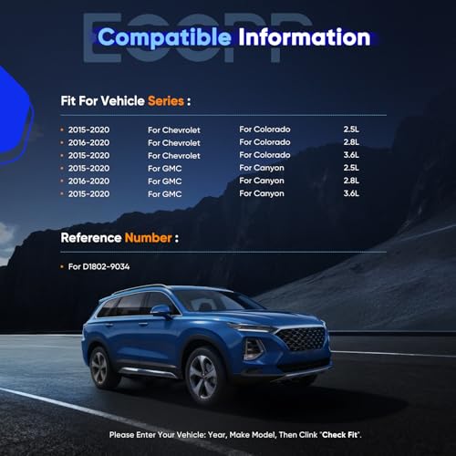 Image of ECCPP 4pcs Front Brake Pads Kits Fit For Chevrolet For Colorado 2015-2020 | Ceramic Brake Pads For GMC For Canyon 2015 2016 2017 2018 2019 2020 Disc Brake Pad Set;w /Hardware