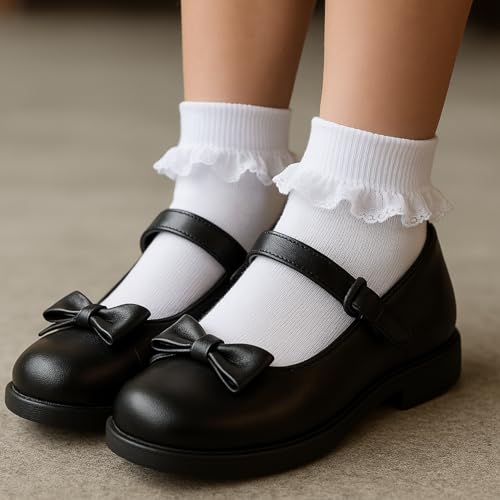 Girls Children Back to School Cotton Rich Plain Ankle School Socks Pack Of 3 Age 2-9 Years UK Shoe Size 6-3.54