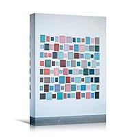 Canvas Wall Art Assorted Color Squares Abstract Architecture & Maps Building Chic Home Office Photography - 12x18 inches