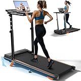 Walking Pad Treadmill with Handle Bar & Incline, Advzon Portable Under Desk Treadmill for Home, 2 in 1 Walking Running Machine with 300+ lbs Capacity