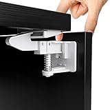 Cabinet & Drawer Locks (10-Pack) Strong 3M Adhesive - Best Babyproofing Lock for Kitchen Cabinet,...