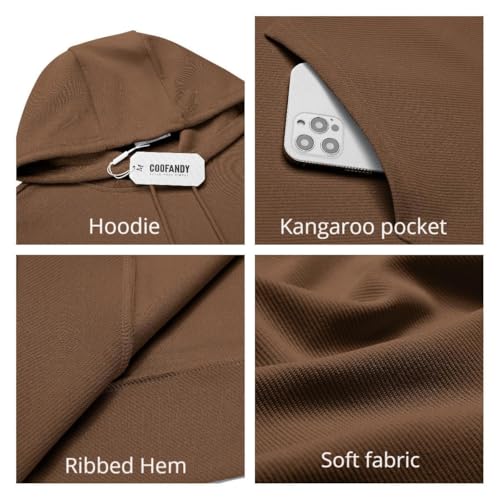 Image of COOFANDY Mens Hoodie Long Sleeve Casual Pullover Hooded Sweatshirt Fashion Drawstring Hoodies with Pocket