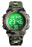 militäruhr v5 LED-Hintergrundbeleuchtungsanzeige: Verwenden Sie die hochwertige EL-Beleuchtung, um die Zeit im Dunkeln zu beobachten, drücken Sie einfach die Hintergrundbeleuchtungstaste auf der linken oberen Seite, um die Uhrzeit deutlich zu sehen.
