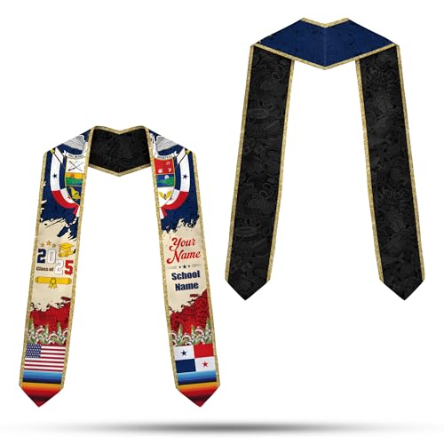Mostefy Personalized Panama Graduation stole 2025, Custom Panamanian Sash, Graduation Sash Gift, Panamanians Gifts2