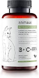 animaux®  nutrients for cats | All-Natural Cat Vitamins to Support the Immune System and Cell Protection | Zinc, Manganese, Selenium | Skin and Coat | 120 Chewable Tablets