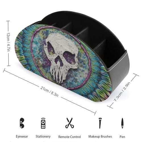Support de télécommande imprimé tête de mort tie-dye - Organisateur de bureau