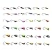 Alichino Ice Fishing Jig Set Ice Fishing Lures for Panfish Crappie, Ice Jig Head Hook Set (Lead ice jig Sets 6 Types 36 pcs with Box)