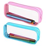 【Característica】Las fundas de lápices transparentes mantienen todo organizado y claro de un vistazo, la bolsa de lápices transparente es fácil de encontrar lo que está buscando sin perder tiempo, es bueno para usar
