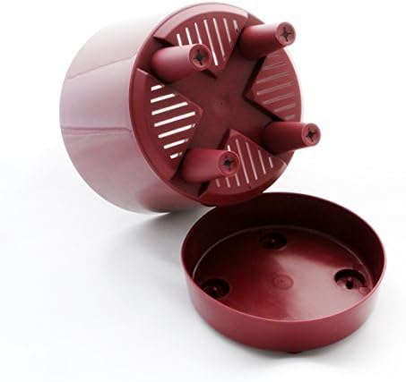 HBServices USA 8" Self Watering + Self Aerating High Drainage Deep Reservoir Round Planter Pot Maintains Healthy Roots, for Indoor & Outdoor & Windowsill Gardens (Plum)