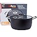 Vesuvio 8 Quart Nonstick Dutch Oven :: Nontoxic Ceramic Coated Stock Pot with Oven Safe Glass Lid
