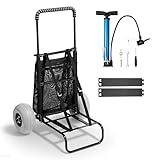VEVOR Chariot de Plage avec Grandes Roues pour Le Sable, Porte-Bagages 510 x 370 mm, Chari...