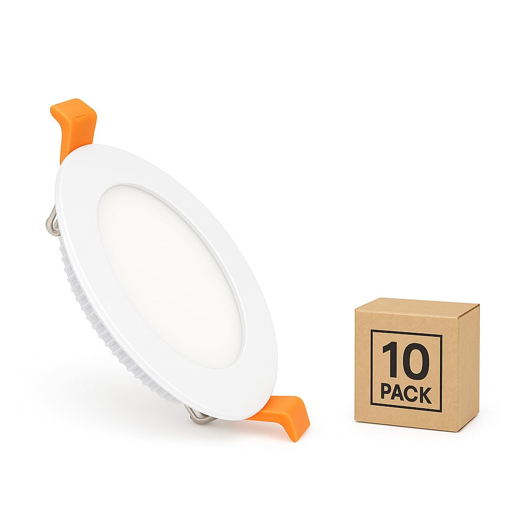 LEDKIA LIGHTING Placa LED 12W Circular SuperSlim Corte Ø 155 mm (Pack 10) 5000K Blanco Frío