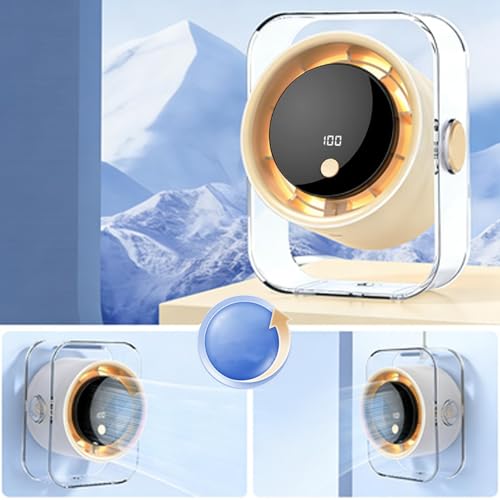 Ventilateur de table portable avec affichage numérique pour voyage et bureau - 5