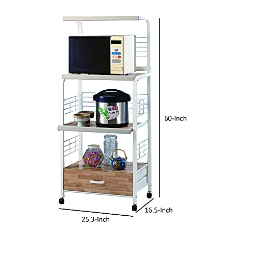 Crown Mark Kitchen Shelf, White #TOP2