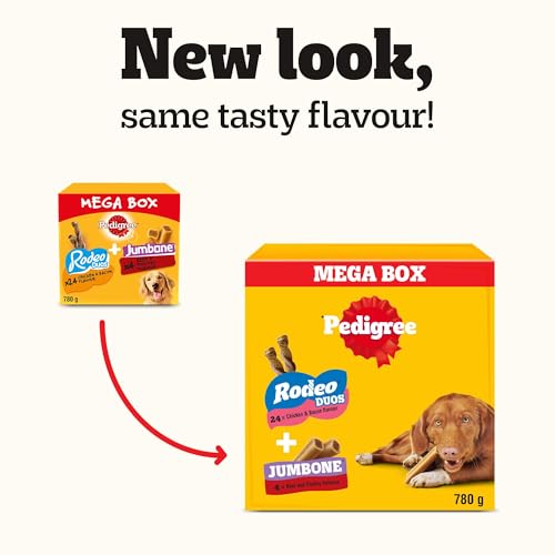 Pedigree Rodeo Duos & Jumbone Medium Dog Treats in Mega Box - Multi Mix, 780g Chews (Pack of 1) - Image 9