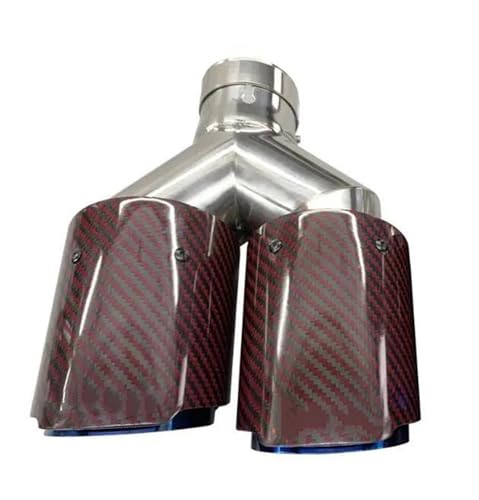 Embout silencieux acier noir et rouge brillant pour échappement Benz gauche