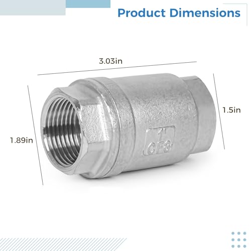 Clapet anti-retour vertical 2,5 cm NPT contrôle du débit d'eau haute pression - 4