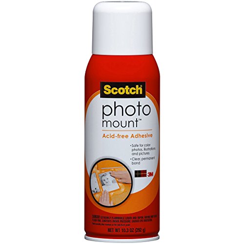 3M Scotch Photo Mount Photo-Safe Spray Adhesive, 10.25 oz, Aerosol