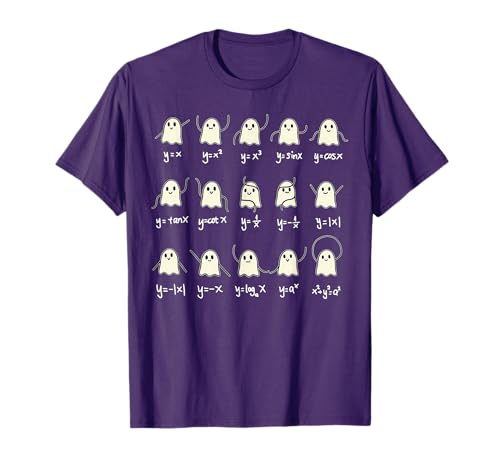 Math Dance Ghost Halloween Spooky Cute Ghost Math Teacher T-Shirt