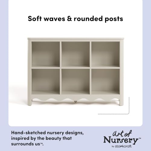Image of Storkcraft Casablanca 6 Cube Organizer Bookcase, Frosted Oat