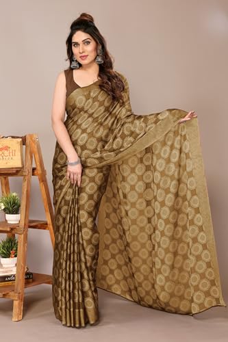 Image of MIRCHI FASHION Women Saree Chiffon Flower Print | Breathable Lightweight Sari for Office and Daily Use with Unstitched Blouse Piece (Available in 30 Styles)