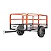 VEVOR 22 Cu.Ft 1600Lbs Steel ATV UTV Trailer Tow Behind Dump Cart, Heavy Duty Pull Behind Utility Dump Trailer for Lawn Mower Trailer Tractor Garden Yard with Removable Rear Panel