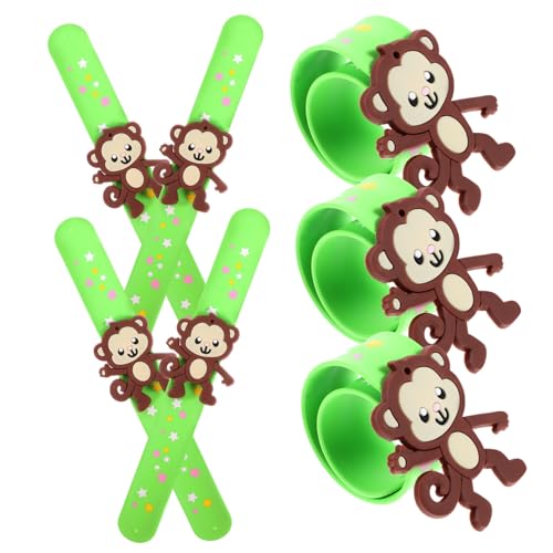 JOINPAYA 7piezas Pulsera De Silicona Monito Para Juguete Divertido Para Fiestas y Cumpleaños Accesorio Infantil y Seguro