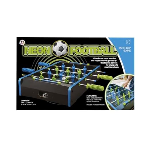 Funtime Gifts Mini-Fußballspiel, 50,8 cm, Neonfarben, Holz, 50,8 cm