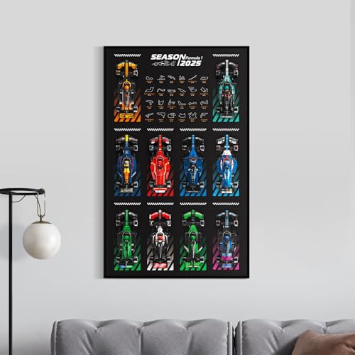 Image of Display Wallboard for Lego Speed Champions Ultimate Formula 1 Collector's Pack, Wall Mount for Lego Collectible F1 Model Car Kit (Car Not Included)