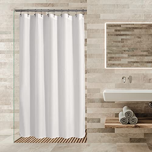 Image of ALYVIA SPRING 54x78 Stall Waterproof Fabric Shower Curtain or Liner White