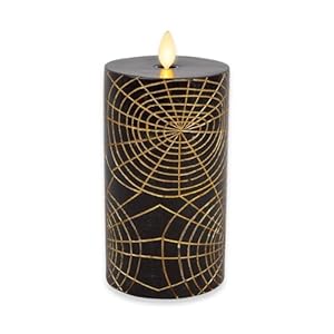 Luminaraspiderflamelessledcandleblackgold3x65movingflamepillarbatteryoperatedtimerrealwaxhalloweengothichomedecor Urban Country Home Decor Luminara spider flameless led candle black gold 3 x 65 moving flame pillar battery operated timer real wax halloween gothic home decor urban country home decor
